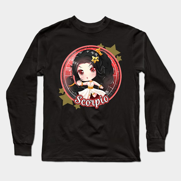 Chibi Scorpio Long Sleeve T-Shirt by My Tribe Apparel